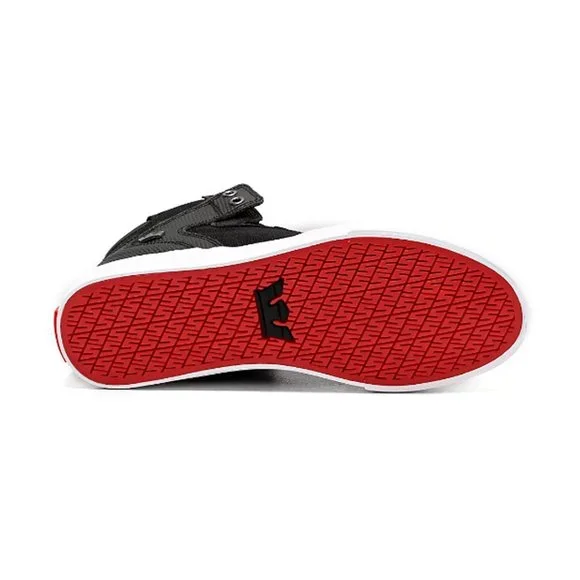 SUPRA VAIDER BLACK, WHITE & RED TUF SKATE SHOES NEW WITH BOX - Picture 4 of 10